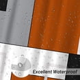 thumbnail image 2 of Modern Orange Grey Shower Curtain, Black and Orange Geometric Fabric Shower Curtains Set, Waterproof Shower Curtains for Bathroom,72 x 72 inch, 2 of 6