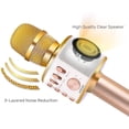 thumbnail image 2 of Microphone de Karaoké Sans Fil Bluetooth, Machine de Karaoké Portative 3 en 1 Multifonction pour Enfants, Micro Haut-Parleur Portable pour la Maison, Fête Chant - Or Pâle, 2 of 5