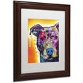 thumbnail image 2 of Trademark Fine Art "Heart U Pit Bull" Canvas Art by Dean Russo, White Matte, Wood Frame, 2 of 4