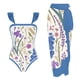thumbnail image 4 of Traje de baño de una pieza estampado Traje de baño de dos piezas con falda de playa, 4 of 6