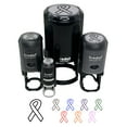 thumbnail image 1 of Awareness Ribbon Outline Self-Inking Rubber Stamp Ink Stamper - Sky Blue Ink - Medium 1 Inch, 1 of 7