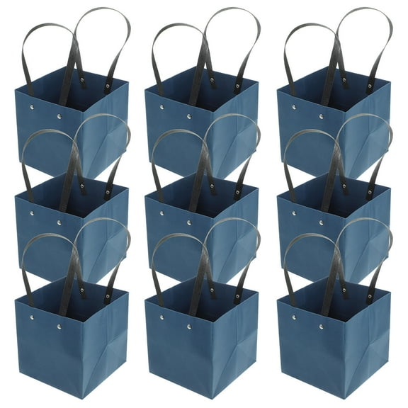 TEHAUX 10pcs Party Gift Bags With Handles Goodie Bags Paper Gift Bags Clothes Wrapping Bags