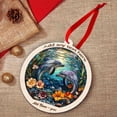 thumbnail image 5 of Playful Dolphins Stained Glass Suncatcher Ornament – Holiday Ornament with Text for Loved Ones, Family & Friends, Christmas 2025 Decoration, 5 of 6