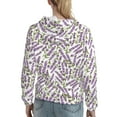 thumbnail image 7 of Haiem Lavender Flowers for Women's Fashion Hoodies & Sweatshirts with Kangaroo Pocket,Hooded Sweatshirt with Eye-catching Drawstrings-Large, 7 of 7
