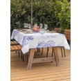 thumbnail image 3 of Outdoor Tablecloth with Umbrella Hole for Patio/Picnic/Party/Camping, Coastal Purple Coral Waterproof Table Cloth Rectangle Table Cover Washable, Nautical Ocean Seaside Beach (60"x 120"), 3 of 8