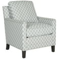 thumbnail image 3 of SAFAVIEH Buckler Classic Upholstered Club Chair w/ Silver Nail Heads, Grey/White, 3 of 7