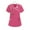 Hot Pink, variant on Womens Summer Shirts Scrubs White Colorblock Short Sleeve Loose Soft T Shirts with Pockets for Ladies V Neck