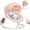 Pink, variant on Tumajup 5 in 1 Large Baby Swing Bouncer with Rocking, Mosquito Net&Cute Toys Gray Striped for Toddler, 1 Count