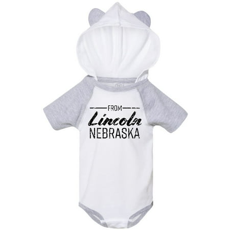 

Inktastic From Lincoln Nebraska in Black Distressed Text Gift Baby Boy or Baby Girl Bodysuit