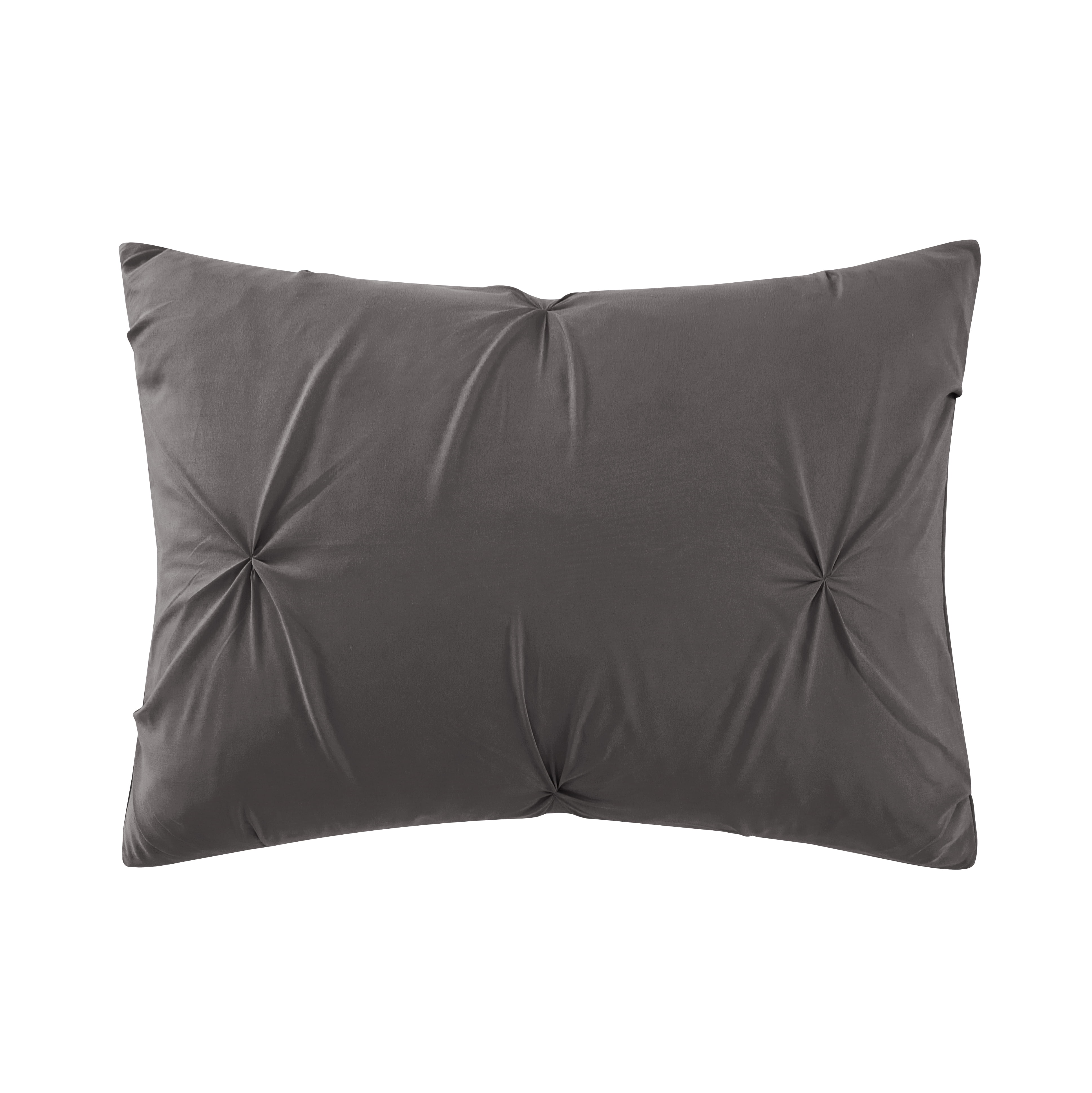 Sharper Image 9-Piece Grey Down Alternative Pintuck Bed-in-a-Bag Set, King