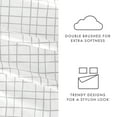 thumbnail image 5 of Noble Linens 4 Piece Pattern Microfiber Bed Sheets Set, Light Gray Crossroad, Full, 5 of 11