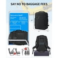 thumbnail image 2 of Mochila de viaje ECOHUB Spirit Airlines 30L con puerto USB negra, 2 of 9