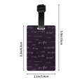 thumbnail image 4 of Luggage Tags for Suitcases, black Math Print funny Leather Bag Luggage Tags ID Label Tags Privacy Protection Travel Bag Labels, 4 of 6