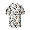 thumbnail image 2 of JUNZAN Mens Casual Button Down Shirts Short Sleeve French Bulldog3 Print Shirt-Large, 2 of 7
