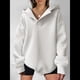 thumbnail image 5 of Sudadera con Capucha de Gran Tamaño para Mujer, Cuello en V, Forro , Larga, Estilo Y2K, Ropa de Otoño A S, 5 of 6