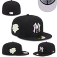 thumbnail image 2 of New York Yankees Gorra Hombres Mujeres De Béisbol Hiphop Sombreros Fitted Completo Cerrado Gorras Deportivas Sombrero, 2 of 4