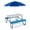 Blue, variant on Costway Kids Picnic Table with Benches Removable Adjustable Umbrella Metal Frame for Patio Blue