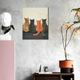 thumbnail image 3 of Gaeub Four Cats Watching Rain Print Modern Canvas Wall Art Prints,Artwork Abstract Paintings,Canvas Decorative,Pictures on Canvas for Home Decorations,Wall Decor, 3 of 6