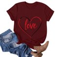 thumbnail image 5 of Ounisa Love Heart Bows Graphic Tees Cute Shirt Women Loose Fit Short Sleeve Top Valentines Shirts, 5 of 5