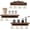 Brown, variant on Wall‑Mounted Solid Wood Coffee Mug Rack, Wooden Cup Display Organizer with Hooks for Kitchen Coffee Bar Storage
