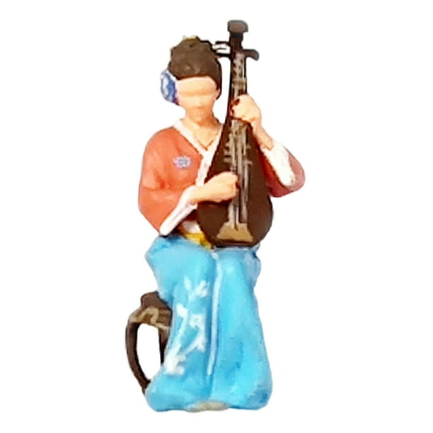 Simulación 1/64 Jugadores de instrumentos chinos s de acción Paisajes Colecciones de s de acción Adorno de personajes de películas Sunnimix Figuras de diorama