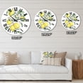 thumbnail image 4 of Designart 'Branch Of Yellow Lemons And Leaves I' Tropical Wall Clock, 4 of 5