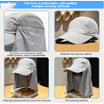 thumbnail image 6 of Foldable Sun Cap, Fishing Hats, UPF 50+ Protection Caps with Face Mask Neck Flap, 6 of 7