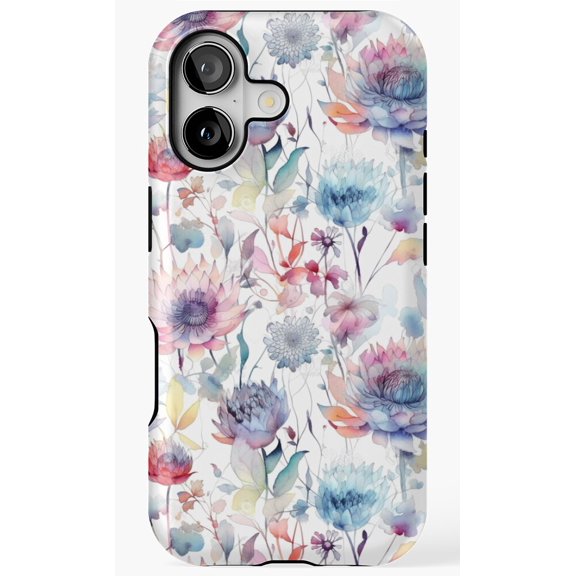Pastel Spring Floral Seamless Phone Case for iPhone 11 12 13 14 15 16 17 Pro Max