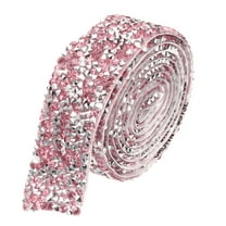 Crystal Rhinestone Ribbon Roll, 1 Yard x 3/5 Inch Self-Adhesive Rhinestone Strips Silver AB