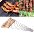 thumbnail image 2 of Grandes Brochettes en Acier Inoxydable Style Brésilien, Brochettes Kebab Kabob, Lame Grand d'Un Demi-Pouce, Ensemble de 8, avec Sac de Voyage Robuste, 8 Pcs. Qualité Inox., 2 of 6