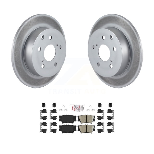 Transit Auto Rear Coated Disc Brake Rotors and Ceramic Pads Kit for Car Toyota Matrix Pontiac Vibe KGA-103511