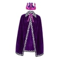 thumbnail image 4 of corona de disfraz de , accesorios para juegos entre e hijos, capa cómoda Niños Morado, 4 of 9