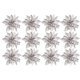 thumbnail image 3 of Bienvenido Poinsettia Flores Artificiales Sparkle Poinsettia Adornos para Árbol de Navidad Flores Decorativas Accesorios para Navidad Hogar Decoración de Puerta de Entrada Principal (Rojo, 36), 3 of 8