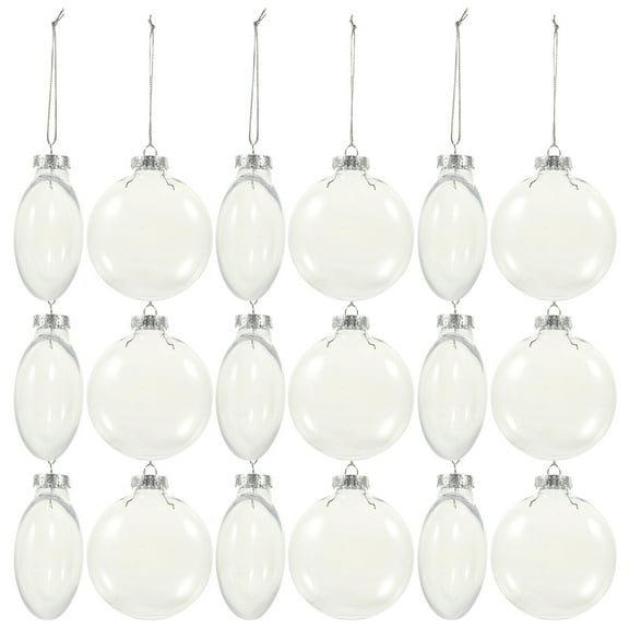 LOLIPPYY Christmas Ball Ornaments 36Pcs Flat Clear Ornaments for Indoor and Party Decorations