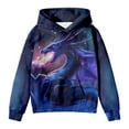 thumbnail image 5 of Tiijoy Little Girls Graphic Hoodie Dragon Print Casual Hooded Sweatshirt, Sizes 6-7, 5 of 5