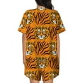thumbnail image 6 of Sigee Tiger for Sleepwear Casual Pjs with Pockets Women's Pajamas Sets Shorts 2 Piece Short Sleeve Lounge Sets, 6 of 9