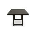 thumbnail image 5 of Bowery Hill Modern Hardwood Solids Dark Grayish Brown Dining Extension Table, 5 of 7