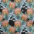 thumbnail image 1 of oneOone Viscose Chiffon Black Fabric Leaves & Clover Sewing Craft Projects Fabric Prints By Yard 42 Inch Wide, 1 of 6