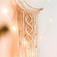 thumbnail image 4 of Atrapasueños de luna para colgar en la pared tejida de macramé, tapiz bohemio hecho a mano para colgar en la habitación, manualidades de decoración de bodas, decoración bohemia bohemia para el hogar, decoración de pared, adorno para regalo de decoración del hogar (luna Sailing  Electrónica, 4 of 4