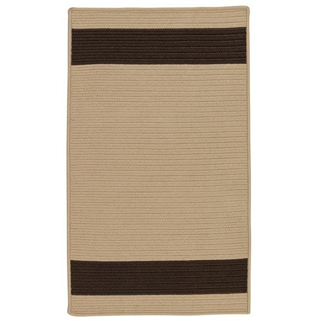 Colonial Mills Rug AR35R084X108S Aurora Rectangle Braided Area Rug Sand Brown - 7 x 9 ft.