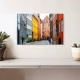 thumbnail image 2 of Elephant Stock Street In Copenhagen Wall Art - Horizontal Canvas Wall Art - Living Room Wall Decor - City Canvas - Gray And Orange Decor - 12" x 8", 2 of 4