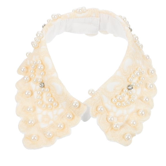 MERRYHAPY 1Pc Beige Lace Detachable Fake Collar for Sweater Blouse Dress