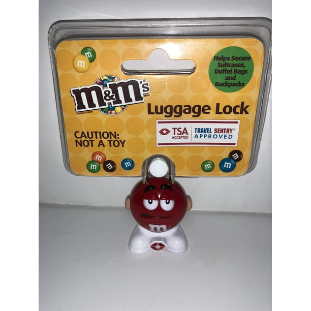 M&M'S M&M's World Character Red Luggage Lock TSA Accepted New Sealed