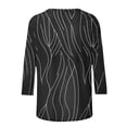 thumbnail image 5 of Moxiu 3/4 Sleeve Tshirts Shirts for Women Vintage Flowers T Shirt Crew Neck Going Out Tops Elbow Length Sleeve Graphic Tees 2025 Dark Gray,S, 5 of 9