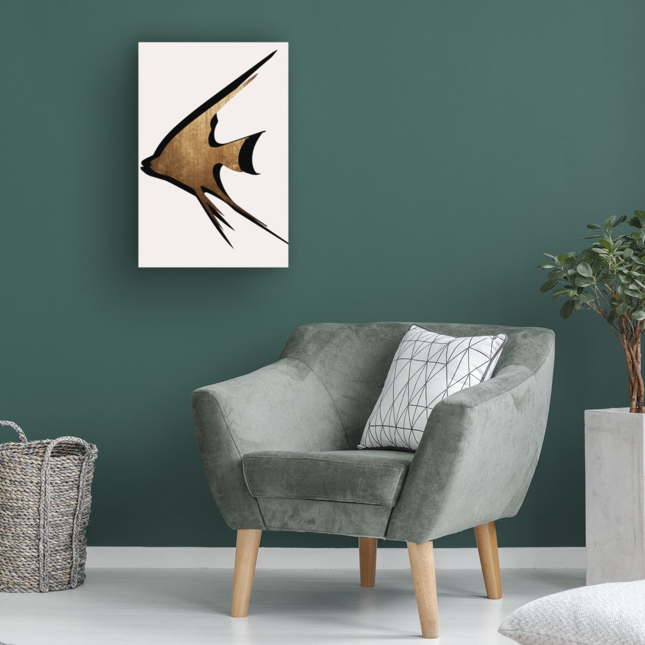 Trademark Fine Art Kubistika Gold Fish Canvas Wall Art