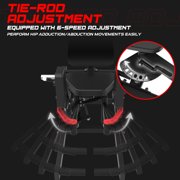 HeeH Hip Abductor Machine: Plate-Loaded Inner & Outer Thigh Trainer for Home Gym Strength Training, Hip Abduction Machine Red