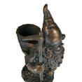 thumbnail image 6 of Hiking Garden Gnome With Spade And Wicker Basket Bag Floral Planter Vase Statue, 6 of 11