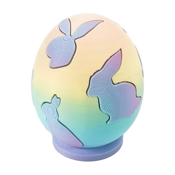 Binwennn Easter Surprise: 3D Printed Egg Rabbit Full Of Childlike Infinite Joy Game Girls Age 12 Kid Activities Ages 3-5 Build A Fort Boy 2-3 Years Old Smart Max Fort for Kids Ages 4-8 for Boys Age