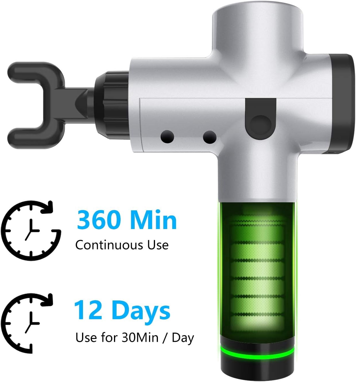 Mymomust Massage Gun, Deep Tissue Percussion Muscle Massager for Pain Relief, Portable Handheld Electric Body Massager with Super Quiet Brushless Motor, 6 Massage Heads and 6 Speed High-Intensity Vibr