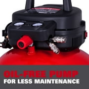 Ecomax 6 Gallon Portable Pancake Air Compressor, 150 PSI 1.0 HP Oil-Free Electric for Home Garage & Shop